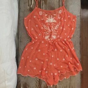 Anthropologie embroidered romper